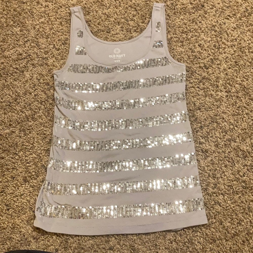 Striped sequin Tank size medium